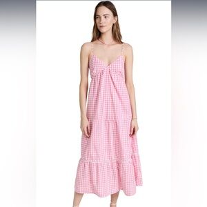 Lost + Wander Pink Gingham Maxi Dress